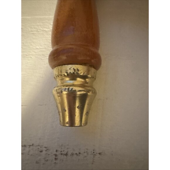 Michelob Amber Bock Beer Wooden Tap Handle with Brass Accents 11 1/2" High - Picture 16 of 16
